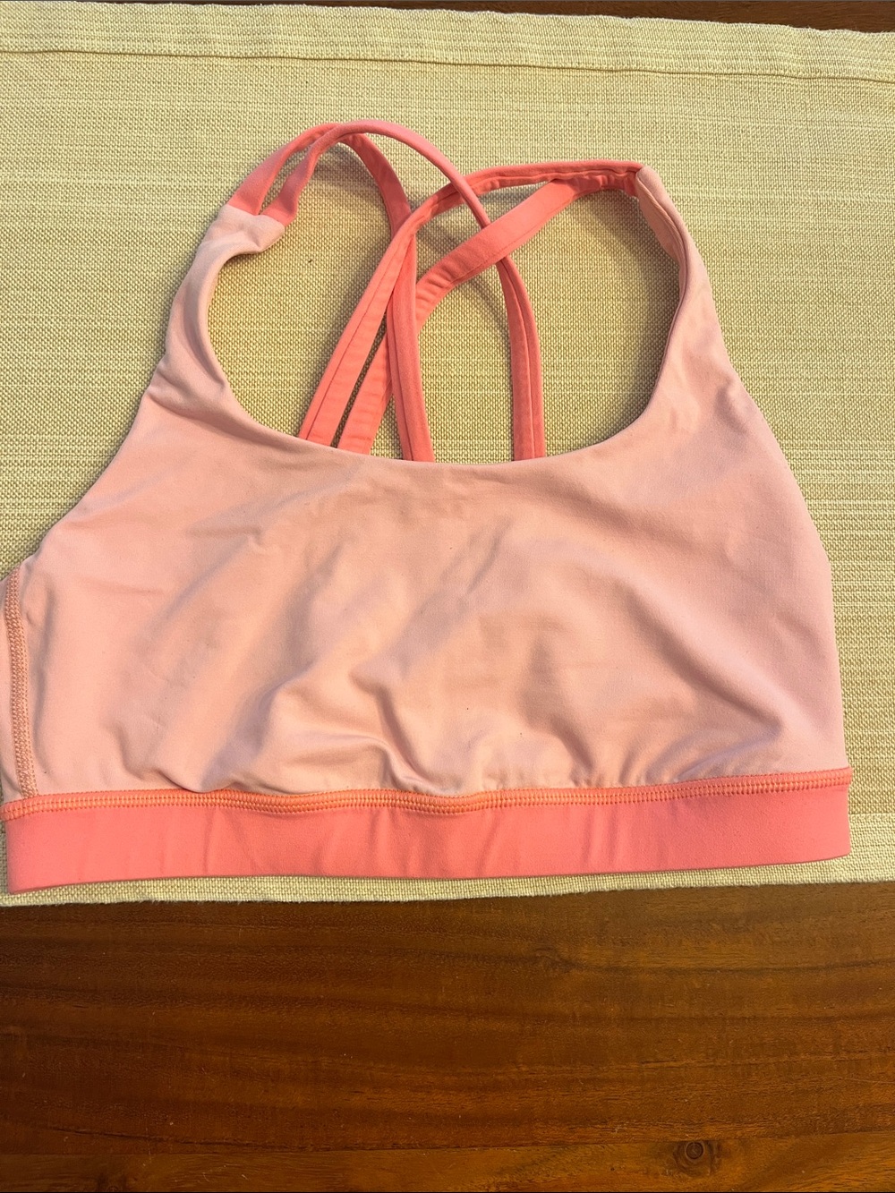 Lululemon Pink Strappy Sports Bra
